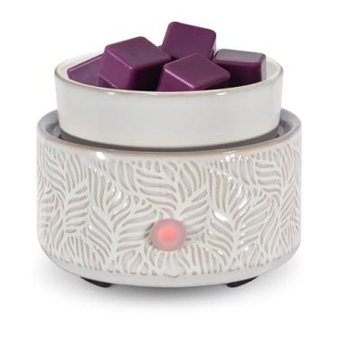 Imagem de copinpin Aquecedor Elétrico De Cera Derretida 4 Em 1, Aquecedor De Velas Para Derretedor De Cera Perfumado, Lindo Queimador De Cera Com Fragrância De Cerâmica Para Decoração De Quarto E Escritório