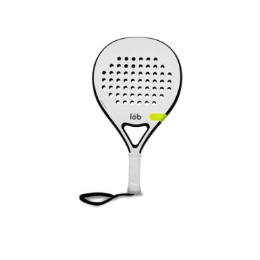 Imagem de The Lob Raquete de padel personalizável de fibra de carbono - Design em forma de gota para controle de potência ideal, raquetes de plataforma - ideal para iniciantes a profissionais (Aqua, 03-3K