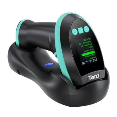 Imagem de Tera Scanner de código de barras sem fio com tela: Versão Pro 1D 2D QR com suporte de carregamento de teclado de configuração funciona com Bluetooth 2.4G sem fio USB com fio portátil leitor de código