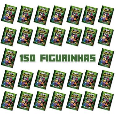 Imagem de Kit de 150 Figurinhas (30 envelopes) Oficial Craft Legends Minecraft  