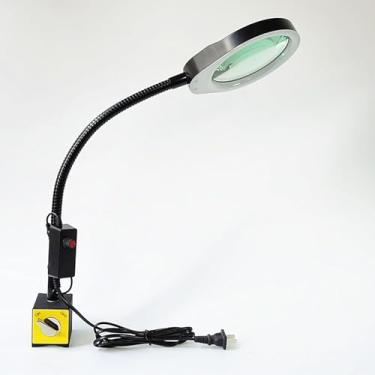 Imagem de 3x 5x 8x 10x Vidro de lupa com luz e suporte, lâmpada flexível de lâmpada de ganso -ganho, lâmpada de ampliação da luz escurecida de vidro de vidro livre para leitura, trabalho próximo, hobb