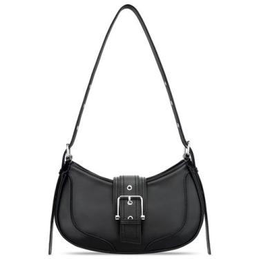 Imagem de Bolsa de ombro KKXIU Retro Crescent Hobo Bolsa de material vegano Y2K