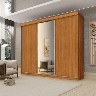 Imagem de Roupeiro Casal Luxo Florença 100% Mdf 3 Portas de Correr 5 Gavetas Tri