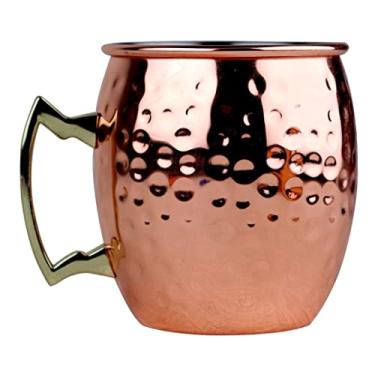 Imagem de (23593A) - Caneca martelada em aco inox 550ml cor cobre-COBRE - Fracalanza- Full Fit