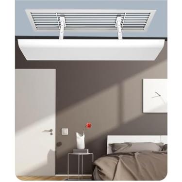 Imagem de Altura Ajustável 19~27 Cm Teto Sidewall Central Air Condicionado Defletor, Evite Que O Ar Sopre Em Linha Reta, ângulo Ajustável, 40/60/80/100 / 120 Cm, White, 40x20cm