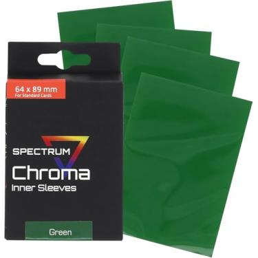 Imagem de BCW Spectrum Green Chroma Inner Card Sleeves – Acid-Free, Archival Protection, Perfect Fit for MTG & Pokémon – Dual-Sided Glossy Clear & Green – 100 Ct