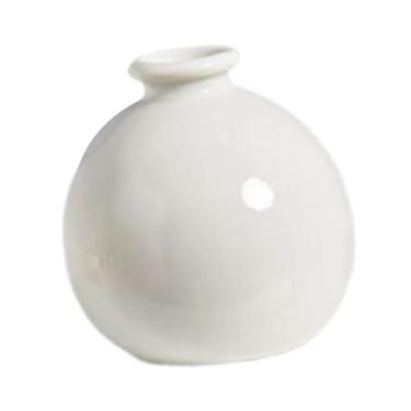 Imagem de Generic Vaso de cerâmica para flores, vaso de plantas, arranjo floral de mesa, peça central de mesa, pequeno, moderno, suporte para plantas, decoração, Branco