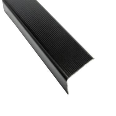 Imagem de Cantoneira Alumínio Para Degrau Escada 34mm x 14mm - Homeney, Preto