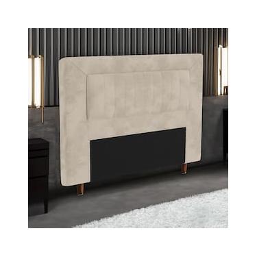 Imagem de Cabeceira para Cama Box King Size Portobel Cintia com Revestimento em Suede