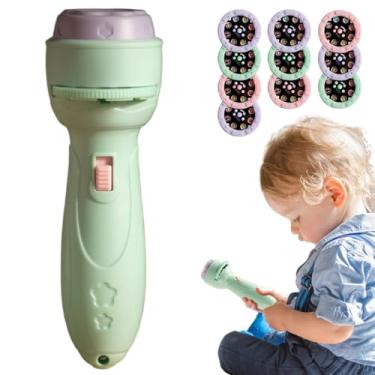 Imagem de Projetor de história para crianças, lanterna infantil com 80 slides padrão e 10 cartões de projeção, projetor de histórias de dormir infantil verde, presentes de aniversário para meninos e meninas