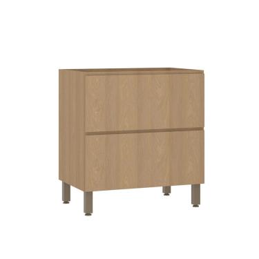 Imagem de Balcão de Cozinha 80cm 1 Porta e 1 Gaveta sem Tampo Slim Luciane Móveis