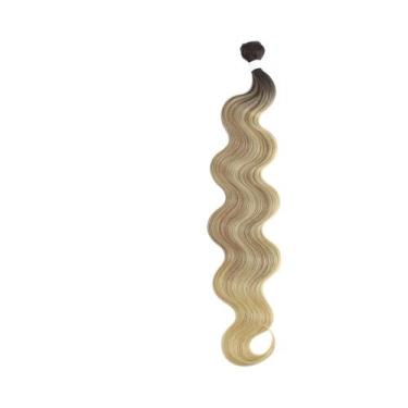 Imagem de Extensões De Cabelo Ondulado Colorido De 26 Polegadas, Loiro Piano 613