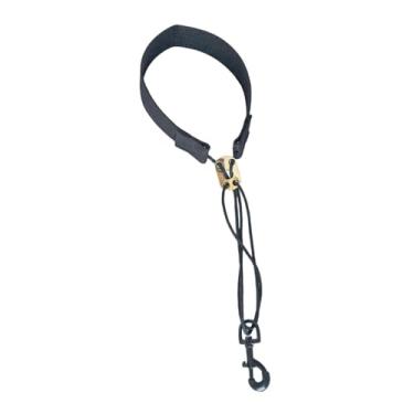 Imagem de Milageto Correia de pescoço para saxofone, correia profissional para saxofone com gancho para saxofone tenor soprano, Preto