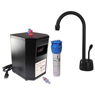 Imagem de Westbrass DT1F271-62 Develosah 9" Torneira Dispenser Quente com Sistema de Tanque Digital HotMaster DigiHot e Filtro de Água em Line, Preto Fosco