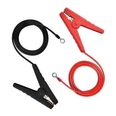 Imagem de Cabos de ligação de cerca com clipes de crocodilo, fio de cobre de chumbo de cerca com clipes jacaré para carregador elétrico de cerca, conector de cerca elétrica solar