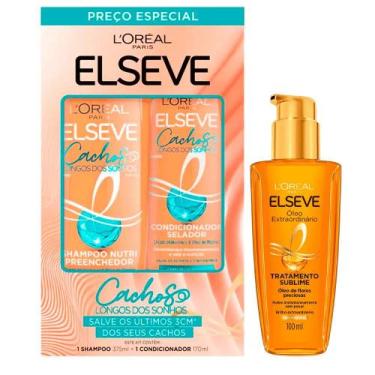 Imagem de Kit Elseve Kit Shampoo 375ml + Condicionador Cachos Longos Dos Sonhos 