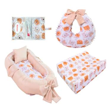 Imagem de Kit Ninho Redutor Bebê + Almofada Amamentação + Trocador Impermeável + Porta Lenço Menina Menino(COALA)
