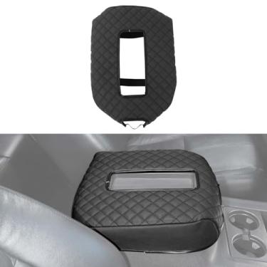 Imagem de Hoolcar Capa de almofada de apoio de braço protetor de console central de carro compatível com Chevrolet Avalanche Silverado Suburban Tahoe e GMC Yukon 2007-2013, substituição de console de couro,