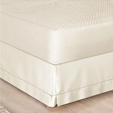 Imagem de Saia Para Cama Box Casal Ponto Palito Palha - BIA ENXOVAIS