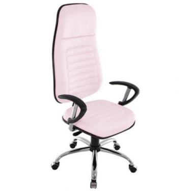 Imagem de Cadeira Presidente Com Espaldar Alto Linha Blenda Rosa - DESIGN OFFICE
