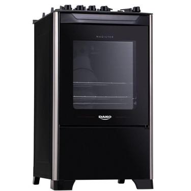 Imagem de Fogão 4 Bocas Dako Magister Preto Tripla Chama Bivolt