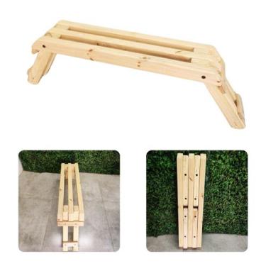 Imagem de Banco De Madeira Dobravel Jardim Varanda Gourmet Quintal - Lojas Luze