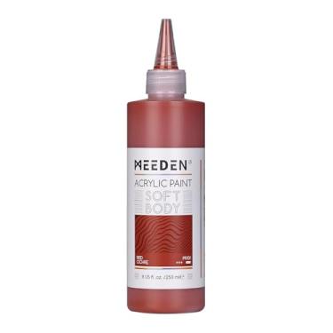 Imagem de MEEDEN Tinta acrílica de ocre vermelho: acabamento fosco 250 ml/239.6 g Cores acrílicas a granel de corpo macio em acabamento fosco - Tintas de arte de fluxo fluido para pintura em tela de artistas