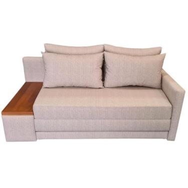 Imagem de Sofá Cama Casal com Tampo Lateral Esquerdo Tecido Impermeável Acquablo