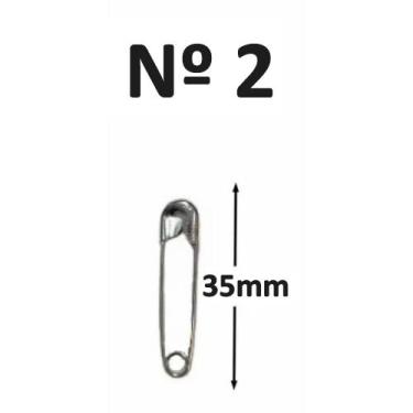 Imagem de Alfinete De Segurança Nº 2 C/ 200 Unidades 3,5 cm - Sekich