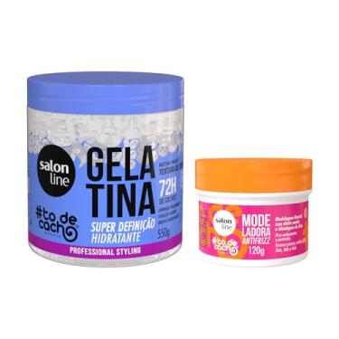 Imagem de Kit com Gelatina Super Definição Hidratante + Modeladora Antifrizz Salon Line #todecacho