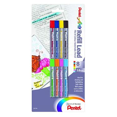 Imagem de Pentel Refil de grafite Arts 8 cores, cores sortidas, pacote com 8 (CH2BP8M)