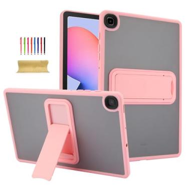 Imagem de Dteck Capa para tablet Samsung Galaxy Tab S6 Lite de 10,4 polegadas (SM-P620/P613/P610) 2024/2022/2020 com traseira transparente e suporte, capa traseira transparente com ajuste fino, leve, com