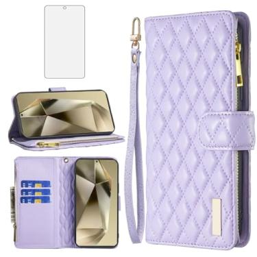 Imagem de Asuwish Capa de telefone para Samsung Galaxy S24 Ultra 5G Capa carteira com protetor de tela de vidro temperado e suporte de cartão de crédito flip de couro acessórios para celular S24Ultra 24S S 24