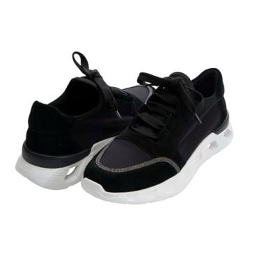 Imagem de VANELi Tênis feminino Alyce com cadarço casual - preto, Camurça Nival preta, 5.5