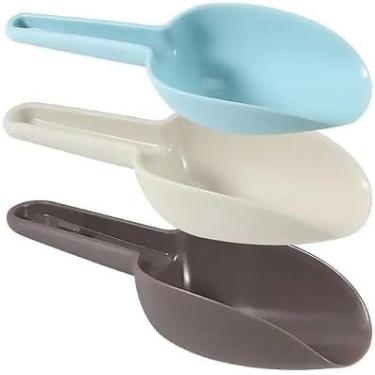 Imagem de Colher Concha Pegador Medidoras Cozinha Gelo Cereais Ração 3un. As Colheres vêm em Três Tamanhos Diferentes (50ml, 100ml e 150ml), Perfeitas para Medir Ingredientes Secos e Úmidos.