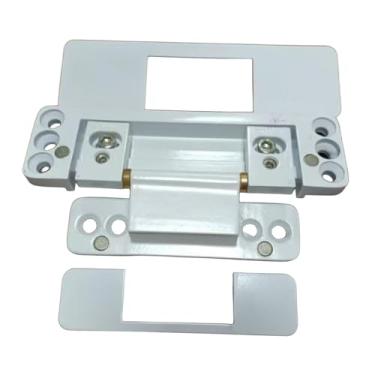 Imagem de Bothyi Dobradiça de porta oculta, espessada, pivotante, dobradiça invisível ajustável silenciosa e resistente para portas de estante de sala de estar, Branco