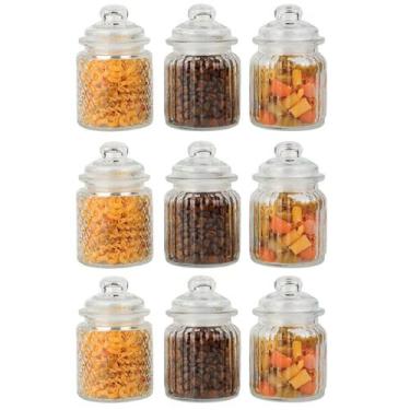Imagem de Conjunto 9 Potes Vidro Hermético 300ml Class Home