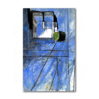 Imagem de Pintura famosa em tela - vista de Notre-Dame-impressão em tela de arte de parede - reprodução clássica - pôster para sala de estar 60 x 96 cm sem moldura