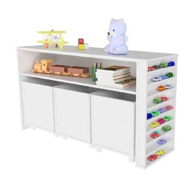 Imagem de Rack Com Baús Infantil E Porta Carrinhos Giuseppe 100% MDF