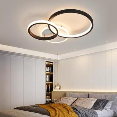 Imagem de Preto Luz de teto Pode Ser Escurecido Luminária De Teto Com Controle Remoto para o quarto sala de Estar Sala de Estudo Crianças Quarto Do Bebê Escritório (Preto, L42*W35*H9 cm)