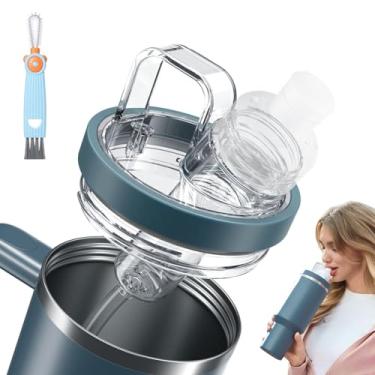 Imagem de Adaptador de copo compatível com cartuchos Stanley and Flavors | Instalação direta de silicone à prova de vazamento de grau alimentício | Serve para copos Stanley Quencher H2.0 de 1,134 g e 1,8 g