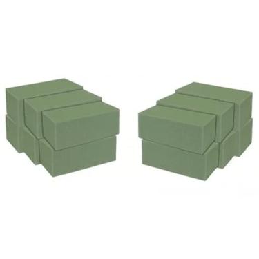 Imagem de Kit 12 Espuma Esponja Floral C/12 Un Tijolo Fenolica 23x10x7cm Para Arranjo de Flores e Plantas Decoração