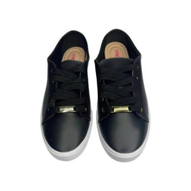 Imagem de Tênis Sapato Moleca Feminino Com Cadarço Casual Dia A Dia Adulto Confo