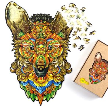 Imagem de Quebra-Cabeça de Madeira Lobo-Guará - Puzi (Com Peças Especiais) (P (100 peças - 19x27cm))