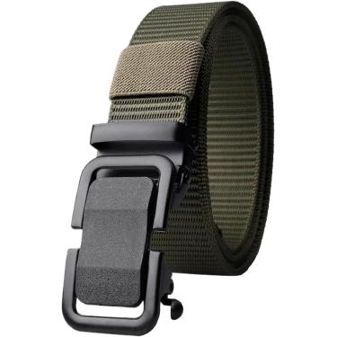 Imagem de Cinto Masculino De Lona De Nylon Web Cinto De Fivela Automática Cinto Tático, Army Green, 125