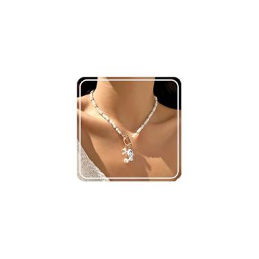 Imagem de RINHOO FRIENDSHIP Colar de Peixe de Cerâmica Boho Beachy Havaiano Colorido, Gargantilha de Verão, Colar de Peixe Delicado para Mulheres e Homens, Medium, Metal, Sem Pedra Preciosa