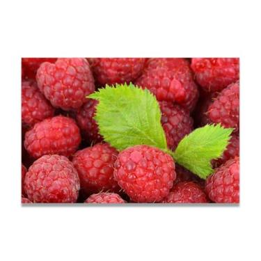 Imagem de LKXGRRSFG Impressão em tela com bloqueio de folhas verdes e cenários reais – Arte de parede vibrante para decoração de cozinha e sala de estar 80 x 120 cm sem moldura