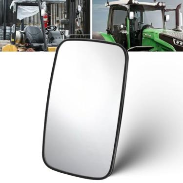 Imagem de Espelhos retrovisores de empilhadeira, espelhos de escavadeira agrícola, espelho retrovisor grande angular HD quadrado espelho convexo auxiliar para caminhão, reboque, empilhadeira, trailer