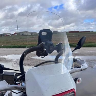 Imagem de Midimttop Para-brisas de motocicleta CRF250L para-brisas com suporte carenagem frontal Flyscreen Air Spoiler defletor de vento adequado para HO&N&DA CRF250L CRF250M CRF300L Monkey 125 (transparente)