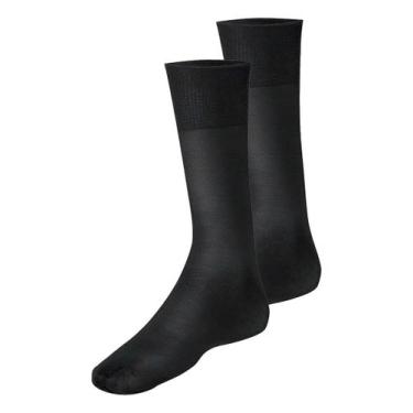 Imagem de Kit com 2 Pares de Meias Social Meianyl 6002-001 - LUPO, Preto